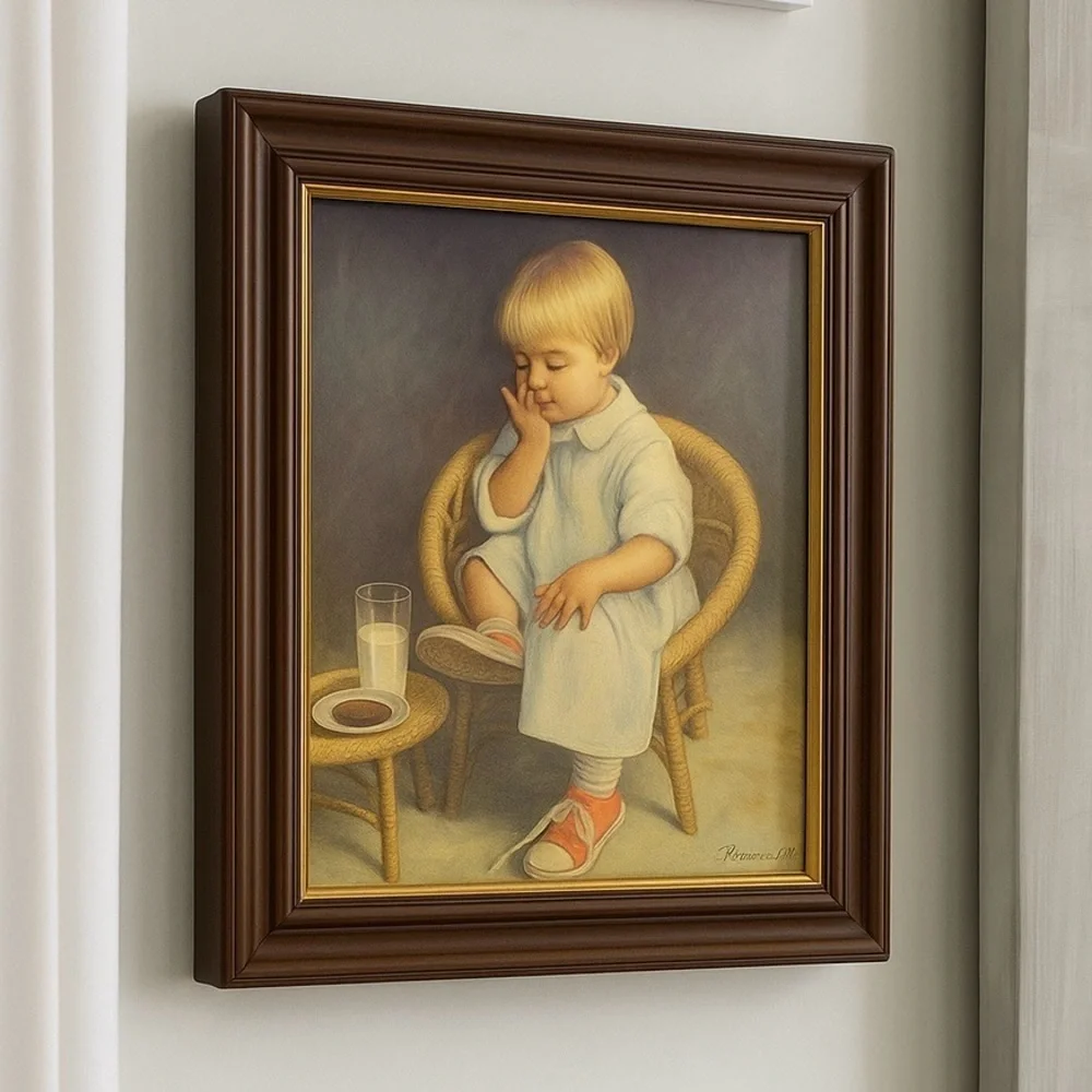 Framed Child Portrait Art Gretchen by Ingersen